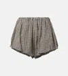 Posse Aurelia Gingham Cotton Shorts In Black