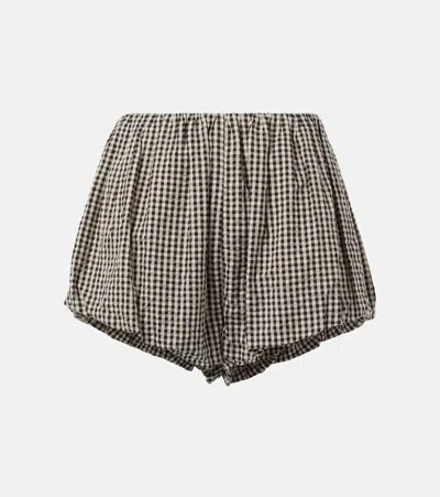 POSSE AURELIA GINGHAM COTTON SHORTS