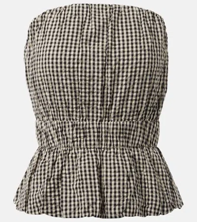 POSSE AURELIA GINGHAM COTTON TOP