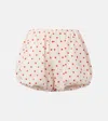 Posse Womens Petite Polka Dot Aurelia Polka-dot Puffball Woven Shorts Xs In Pink