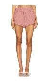 Posse Aurelia Cotton Bloomer Shorts In Red