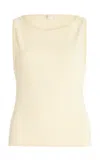 Posse Axel Stretch-cotton Tank Top In Yellow
