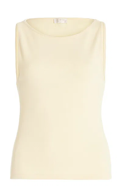 Posse Axel Stretch-cotton Tank Top In Yellow