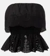 Posse Womens Beryl Strapless Cotton Top Black In Schwarz