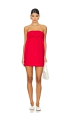 Posse Beryl Strapless Mini Dress In Red