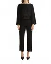 Posse Bianca Long-sleeved Blouse In Black