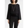 Posse Bianca Long-sleeved Blouse In Black