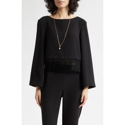 POSSE POSSE BIANCA FRINGE HEM TOP