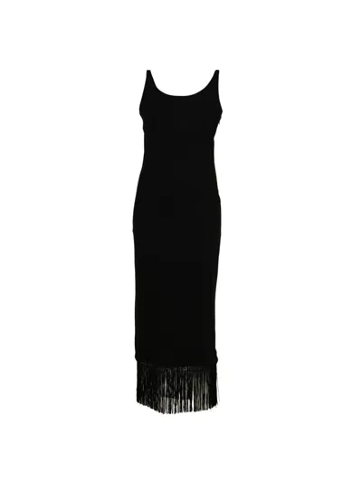 Posse Bianca Midi Dress In Black