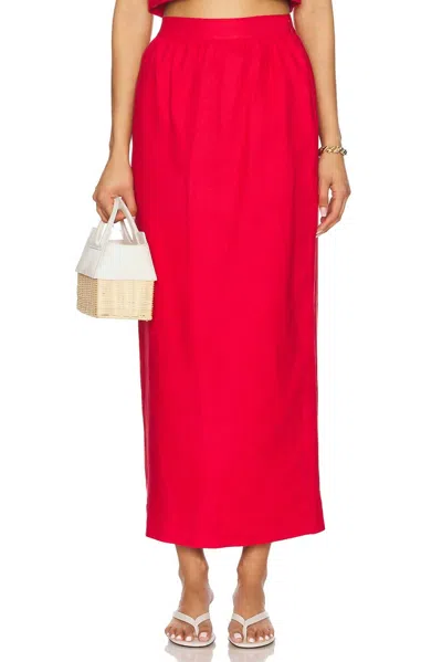 Posse Bonnie Pencil Skirt In Red