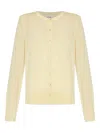 Posse Button-front Wool Cardigan In Yellow