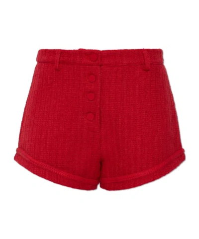 Posse Button-detail Tailored Shorts In Red