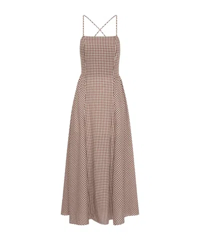POSSE GINGHAM CHECK MAXI DRESS