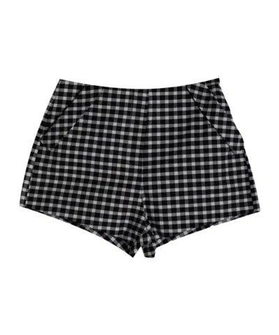 Posse Chaira Check Shorts In Black