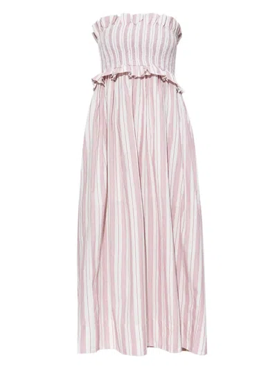 Posse Coby Strapless Dress In Vintage Stripe