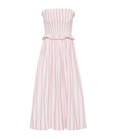 Posse Coby Strapless Dress In Vintage Stripe