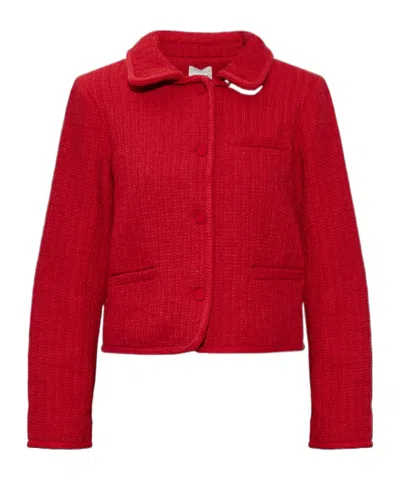 Posse Collared Long-sleeved Jacket In Red