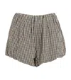 Posse Aurelia Gingham Cotton Shorts In Multi
