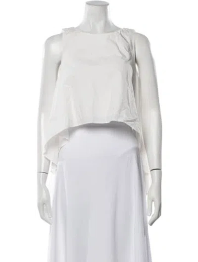 Pre-owned Posse Crew Neck Sleeveless Top In Neutrals/white