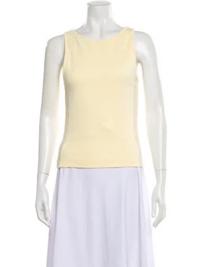 Pre-owned Posse Crew Neck Sleeveless Top W/ Tags In Yellow