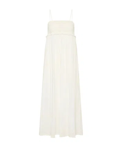 Posse Danielle Lace-trim Maxi Dress In White