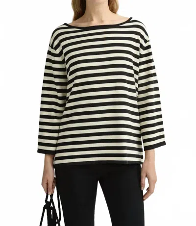 Posse Darcy Long Sleeve Top In Beige In Black