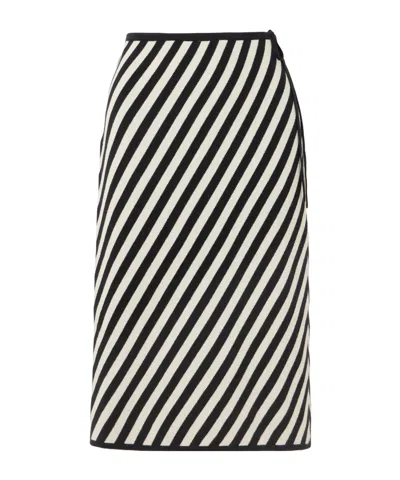 Posse Darcy Striped Pima Cotton Midi Skirt In Multi