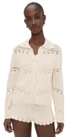 Posse Dylan Crocheted Cardigan In White