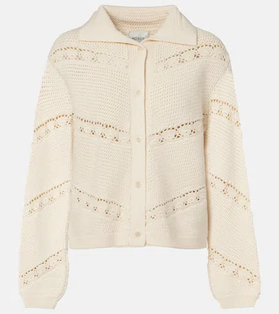 Posse Dylan Crochet Cardigan In White