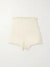 Posse Dylan Crocheted Shorts Pearl In Neutral