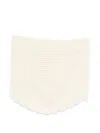 Posse Dylan Strapless Crocheted Crop Top In Neutral