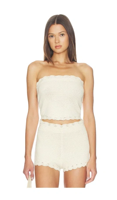 Posse Dylan Strapless Top In Neutral