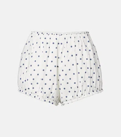 Posse Edie Polka-dot Shorts In White