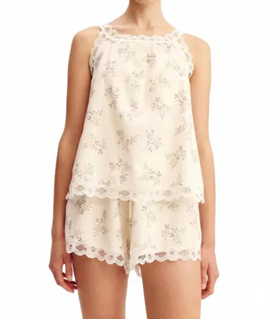 Posse Elodie Floral Top In Blue Blooms In Multi