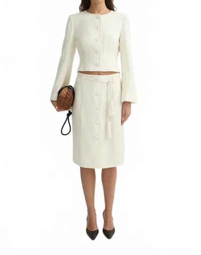 Posse Elspeth Midi Skirt In White