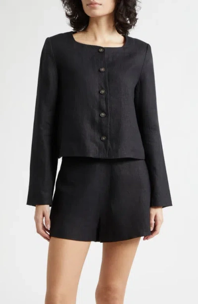 POSSE POSSE EMMA BOXY LINEN JACKET