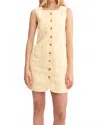 Posse Womens Dusty Citron Emma Button-down Linen Mini Dress In Neutral