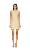 Posse Emma Button Down Mini Dress In Green