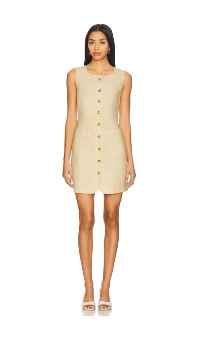 Posse Emma Button Down Mini Dress In Green