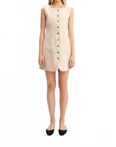 Posse Emma Button Down Mini Dress In Natural