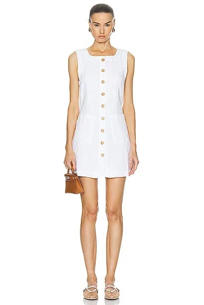 Posse Emma Button Down Mini Dress In Ivory