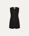 Posse Womens Black Emma Two-patch-pockets Linen Vest In Black