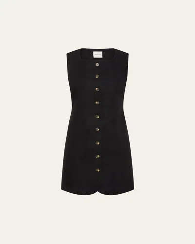 POSSE EMMA BUTTON-FRONT MINI DRESS