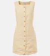 Posse Womens Dusty Citron Emma Button-down Linen Mini Dress In Multi