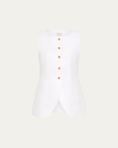 Posse Emma Linen Vest In White