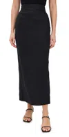 Posse Womens Black Emma Mid-rise Linen Maxi Skirt In Black