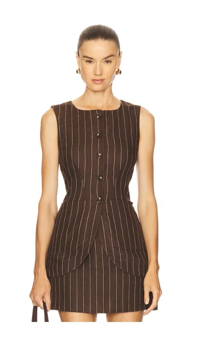 Posse Emma Vest In Brown