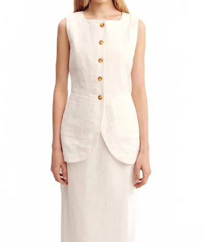 Posse Emma Vest In Ivory In White