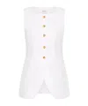 Posse Emma Linen Vest In Ivory
