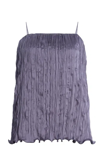 Posse Esme Plisse Cami Top In Purple